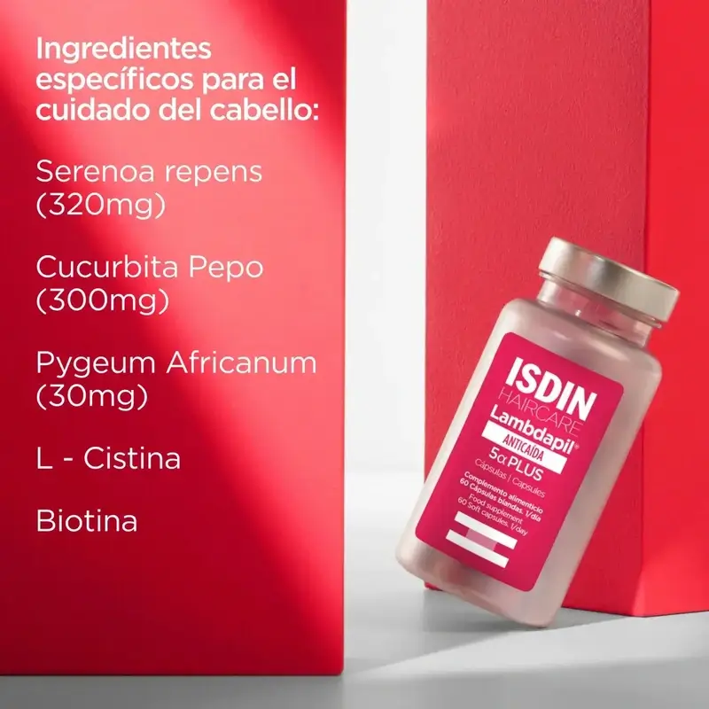 Isdin Lambdapil 5 Alfa Plus Cápsulas, Pack 3 x 60 Unidades