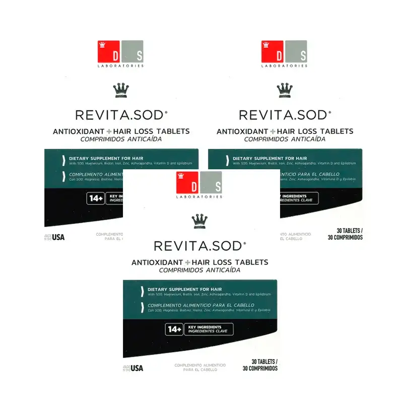 Ds Laboratories Revita Sod Comprimidos Anticaída, Pack 3 x 30 uds
