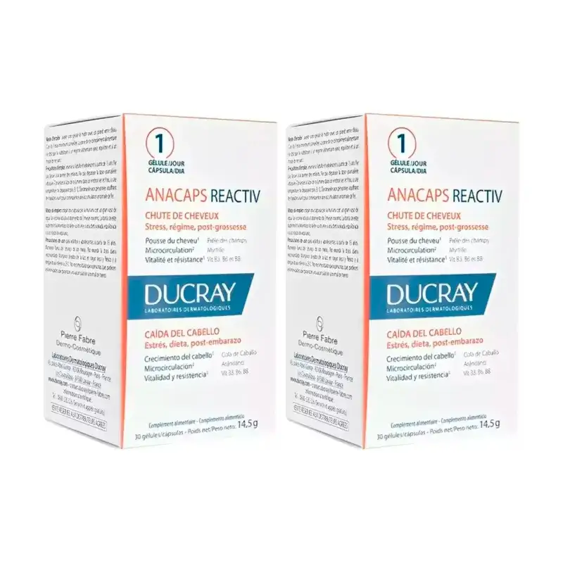 Ducray Anacaps Reactiv, Pack 2 x 30 cápsulas