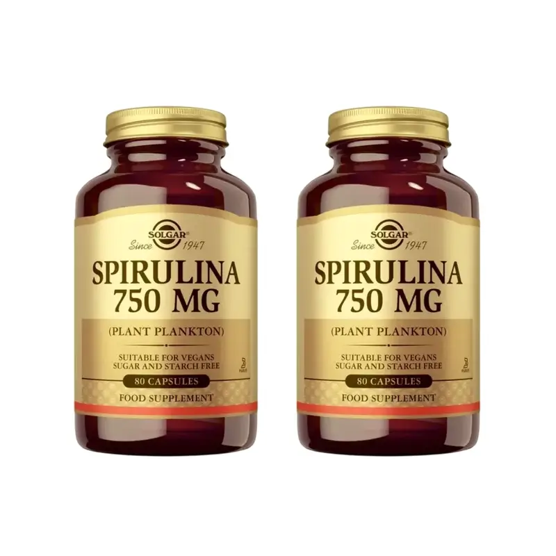 Solgar Espirulina 750Mg, 2X80 Cápsulas